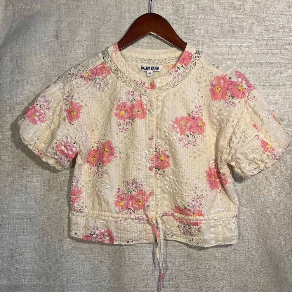 Walter Baker Cream Floral Top